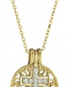 The Vatican Library Collection Gold-Tone Crystal Cross Pendant Necklace
