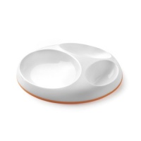 Boon Saucer Slip Resistant Plate, Orange Boon Saucer Slip Resistant Plate, Orange