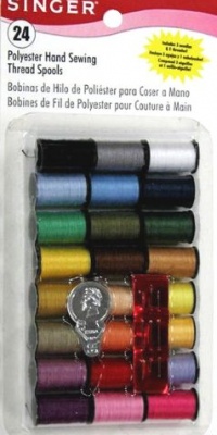 Singer Polyester Thread, Assorted Colors, 24 Spools Singer Polyester Thread, Assorted Colors, 24 Spools