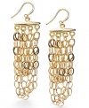 Chains & links are totally on-trend. Alfani's chic style shines in polished gold tone mixed metal on ear wire - an effortless addition to your collection. Approximate drop: 2-1/2 inches.