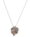 Wrapped in warmth. This Judith Jack necklace features an intertwined pendant with 14k rose gold plated sterling silver and glittering marcasite (1-1/4 ct. t.w.). Approximate length: 16 inches. Approximate drop: 1 inch.