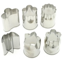 Stainless Vegetable Cutter, Large, 6 Assorted Shapes Stainless Vegetable Cutter, Large, 6 Assorted Shapes