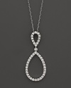 Diamond and 18K white gold pendant necklace from Roberto Coin.