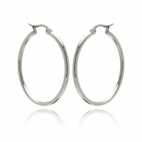 Stainless Steel Womens Circle Polished Shiny Hoop Earrings , (Thickness: 2.1 mm and Measurement:30mm , Includes Special Pouch. Stainless Steel Womens Circle Polished Shiny Hoop Earrings , (Thickness: 2.1 mm and Measurement:30mm , Includes Special Pouch.
