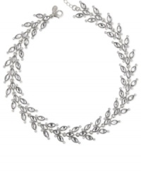 Grow your collection with this vine-inspired collar necklace from 2028. Shimmering glass crystals are displayed on a linked silhouette. Crafted in silver-tone mixed metal. Approximate length: 16 inches + 3-inch extender. Grow your collection with this vine-inspired collar necklace from 2028. Shimmering glass crystals are displayed on a linked silhouette. Crafted in silver-tone mixed metal. Approximate length: 16 inches + 3-inch extender.