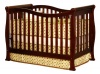 Athena Nadia 3 in 1 Crib with Toddler Rail, Cherry