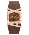 AX Armani Exchange knows glamour -- and it's nothing but apparent with this glistening, rose-gold hued watch.