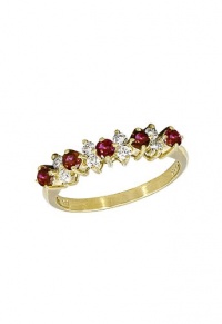 Effy Jewlery Gemma Diamond and Ruby Ring in 14k Gold, .76 TCW Ring size 7