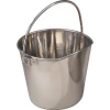 ProSelect Stainless Steel 2-Quart Flat Sided Pet Pail, 6-Inch