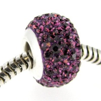 Sterling Silver Birthstone Round Amethyst Bling Crystal For Pandora Chamilia Baigi Troll European Story Charm Bracelets Sterling Silver Birthstone Round Amethyst Bling Crystal For Pandora Chamilia Baigi Troll European Story Charm Bracelets