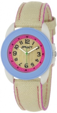 Sprout Unisex ST1002LBIVTN Corn Resin and Ivory Organic Cotton Strap Watch Sprout Unisex ST1002LBIVTN Corn Resin and Ivory Organic Cotton Strap Watch