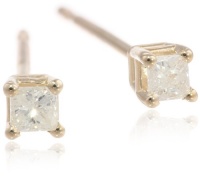 10k Gold Princess-Cut Diamond Studs (1/10 cttw, K Color, I2-I3 Clarity) 10k Gold Princess-Cut Diamond Studs (1/10 cttw, K Color, I2-I3 Clarity)