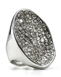 Encrusted with dazzling crystals, this cocktail ring from Alexis Bittar makes a striking accent to your look. Encrusted with dazzling crystals, this cocktail ring from Alexis Bittar makes a striking accent to your look.