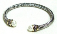 Designer Inspired X-Large Cable Bracelet-Pearl Designer Inspired X-Large Cable Bracelet-Pearl