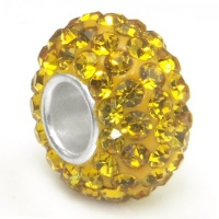 Swaroski Citrine Yellow Crystal Ball Bead Sterling Silver Charm Fits Pandora Chamilia Biagi Trollbeads European Bracelet Swaroski Citrine Yellow Crystal Ball Bead Sterling Silver Charm Fits Pandora Chamilia Biagi Trollbeads European Bracelet