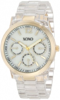 XOXO Women's XO5515 Clear Bracelet with Gold Case Watch XOXO Women's XO5515 Clear Bracelet with Gold Case Watch