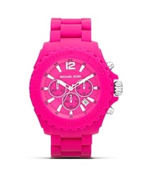 Be a good sport: This boldly colored silicone watch from MICHAEL Michael Kors is a high-impact accessory, featuring an over sized bezel and advanced movement. Be a good sport: This boldly colored silicone watch from MICHAEL Michael Kors is a high-impact accessory, featuring an over sized bezel and advanced movement.
