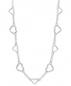 Giani Bernini Sterling Silver Necklace, 16 Open Heart Link Chain