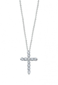 Effy Jewlery 14K White Gold Diamond Small Cross Pendant, .24 TCW Effy Jewlery 14K White Gold Diamond Small Cross Pendant, .24 TCW