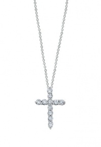 Effy Jewlery 14K White Gold Diamond Small Cross Pendant, .24 TCW