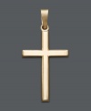 Show your devotion in divine style. This symbolic cross pendant features a traditional design in 14k gold. Approximate width: 1/2 inch. Approximate length: 1 inch.