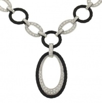 NEW LADIES PHILIPPE CHARRIOL 18K WHITE GOLD DIAMONDS BLACK CELTIC NOIR NECKLACE NEW LADIES PHILIPPE CHARRIOL 18K WHITE GOLD DIAMONDS BLACK CELTIC NOIR NECKLACE