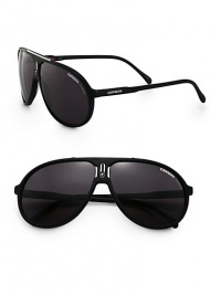 Heritage-inspired style with signature logo detail at the temples, crafted in lightweight acetate. Available in matte black frames with gray polarized lenses.Acetate100% UV ProtectionImported Heritage-inspired style with signature logo detail at the temples, crafted in lightweight acetate. Available in matte black frames with gray polarized lenses.Acetate100% UV ProtectionImported