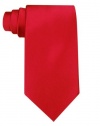 Solid red polyester tie