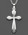 Pure and elegant, this stylized Florentine cross pendant is crafted in 14k white gold. Approximate length: 1-1/4 inches. Chain not included.