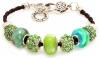 Royal Diamond Circle of love Multi-color Murano Beads Designer Fashion Bracelet with Swarovski Crystals on a Silk Braided Cord