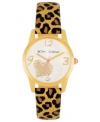 Hit the ground running. This Betsey Johnson watch is covered in leopard spots and signature Betsey style.