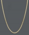 Chic style in a simple layer. Necklace features a hollow box link chain crafted in 14k gold. Approximate length: 24 inches. Approximate width: 1.4 mm.