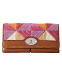 Add some color to your day with this pretty patchwork style from Fossil. With plenty of interior organization and ultra-chic signature detailing, what's not to love about this functionally gorgeous design. Add some color to your day with this pretty patchwork style from Fossil. With plenty of interior organization and ultra-chic signature detailing, what's not to love about this functionally gorgeous design.