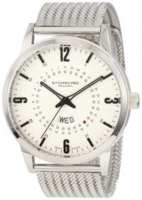 Stuhrling Original Men's 345M.33112 Classic Ascot Jupiter Swiss Quartz Day and Date Stainless Steel Mesh Watch Stuhrling Original Men's 345M.33112 Classic Ascot Jupiter Swiss Quartz Day and Date Stainless Steel Mesh Watch