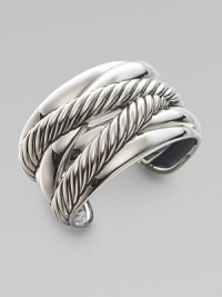 From the Crossover Collection. A intersection of classic cable and polished sterling silver.Sterling silver Width, about 1¾ Imported From the Crossover Collection. A intersection of classic cable and polished sterling silver.Sterling silver Width, about 1¾ Imported