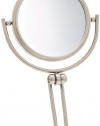 Jerdon MC315N 3-Inch Folding Two-Sided Swivel Travel Mirror with 15x Magnification, Nickel Finish