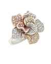 Effy Jewlery Jardin Pave Rose Diamond Ring, 1.57 TCW Ring size 7