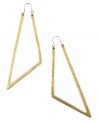 Retro chic and totally fab. RACHEL Rachel Roy's 80's-inspired hoop earrings feature an asymmetrical triangular shape. Crafted in gold tone mixed metal. Approximate diameter: 3-1/2 inches.