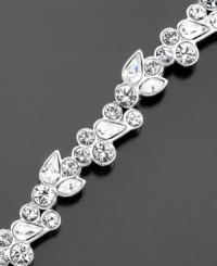 A sparkling crystal vine, silvertone design delivers old-world glamour for the modern woman. Length measures 7-1/4 inches. A sparkling crystal vine, silvertone design delivers old-world glamour for the modern woman. Length measures 7-1/4 inches.