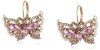 Betsey Johnson Iconic Hearts & Bows Crystal Butterfly Drop Earrings