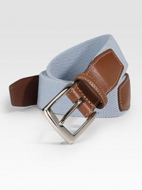 EXCLUSIVELY OURS. We've added a hint of stretch ease to a classic look, lending superior comfort to an all-season style. Kipskin tabs Nickle-plated buckle About 1¼ wide Made in USA EXCLUSIVELY OURS. We've added a hint of stretch ease to a classic look, lending superior comfort to an all-season style. Kipskin tabs Nickle-plated buckle About 1¼ wide Made in USA