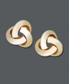 Simple studs provide the perfect complement to any look. Earrings crafted in 14k gold. Approximate diameter: 1/2 inch.