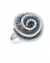 Effy Jewlery Pave Classica Bella Bleu Diamond Ring, 2.21 TCW Ring size 7