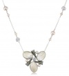 Judith Jack Pearl Moon Sterling Silver, Swarovski Marcasite and Osmena Pearl Frontal Pendant Necklace