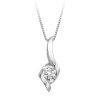 3/8 ct. Diamond Sirena Solitaire Pendant in 14K White Gold