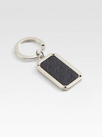 Sharp design of logo engraved metal with signature microguccisima leather panel.1W x 3HLeatherMade in Italy Sharp design of logo engraved metal with signature microguccisima leather panel.1W x 3HLeatherMade in Italy