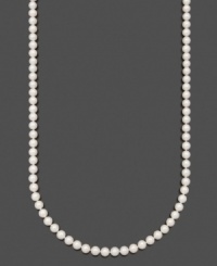 The perfect addition to your collection. AA Akoya freshwater pearls (7-7-1/2 mm) set in 14k gold add an extra element of beauty to any ensemble. Necklace by Belle de Mer. Approximate length: 24 inches. The perfect addition to your collection. AA Akoya freshwater pearls (7-7-1/2 mm) set in 14k gold add an extra element of beauty to any ensemble. Necklace by Belle de Mer. Approximate length: 24 inches.