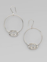 From the Silver Britt Collection. A simply chic design in sterling silver with GG accents. Sterling silverDrop, about 2½Hook backMade in Italy