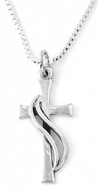 Bob Siemon Sterling Silver Wrapped Cross Pendant Necklace, 18 Bob Siemon Sterling Silver Wrapped Cross Pendant Necklace, 18
