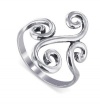 Sterling Silver Swirl Design 2mm Wide Band Polished Finish Ring Size 5, 6, 7, 8, 9